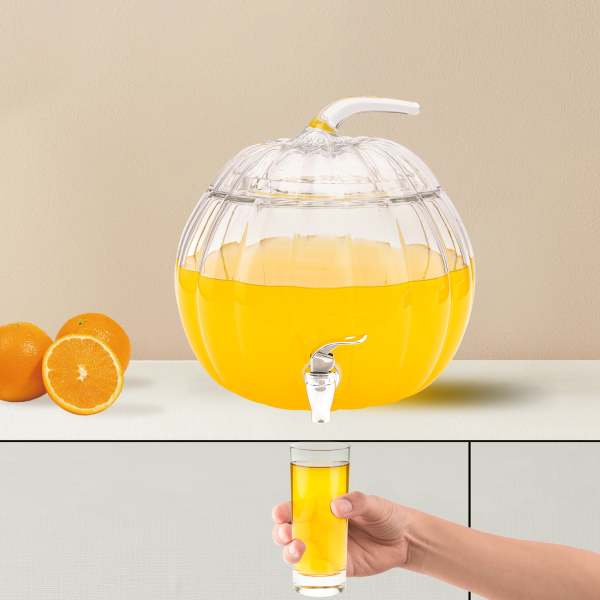 2.22 Gallon Glass Beverage Dispenser with PP Spigot Decorative Drink for Parties 2.22 Gallon Glass Beverage Dispenser with PP Spigot Decorative Drink for Parties