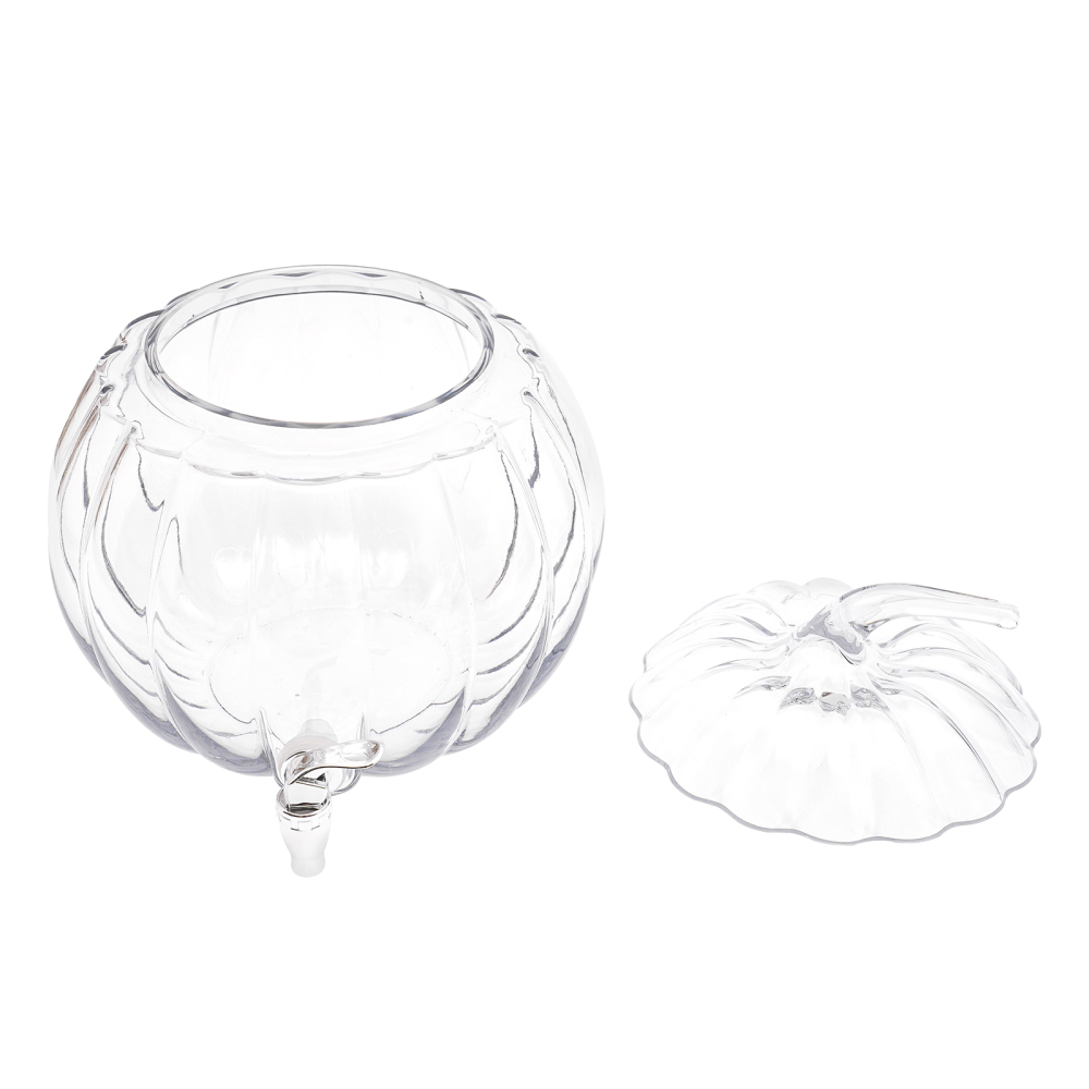 2.22 Gallon Glass Beverage Dispenser with PP Spigot Decorative Drink for Parties