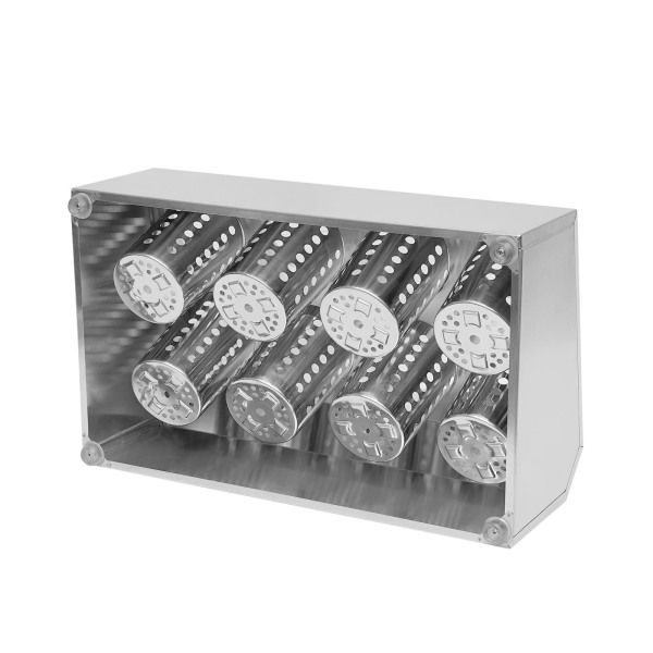 Commercial 8 Hole Stainless Steel Cylinder Flatware Silverware Utensil Holder Organizer flatware cylinder holder for Restaurants Catering Parties Cafeterias