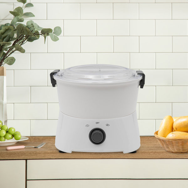 85W 11.14*9.3in Electric Table Standing Cylinder Potato Peeler One-button Drive Automatic Peeler Spinner