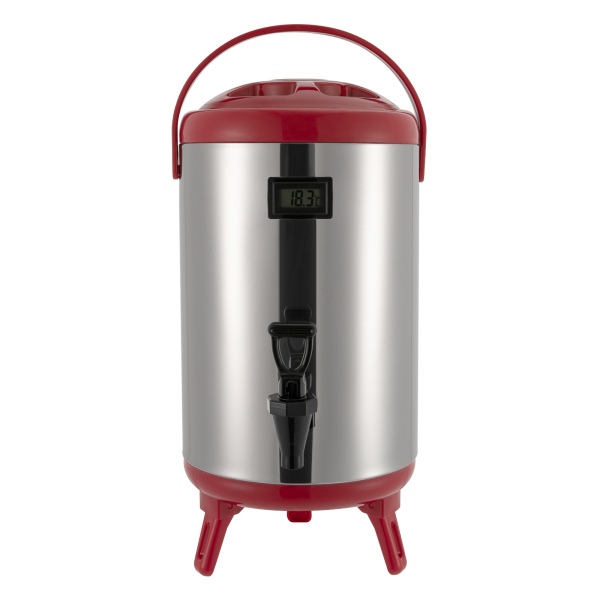 Stainless Steel Insulated Beverage Dispenser,Insulated Thermal Hot and Cold Drink Dispenser(10L, Red) Stainless Steel Insulated Beverage Dispenser,Insulated Thermal Hot and Cold Drink Dispenser(10L, Red)