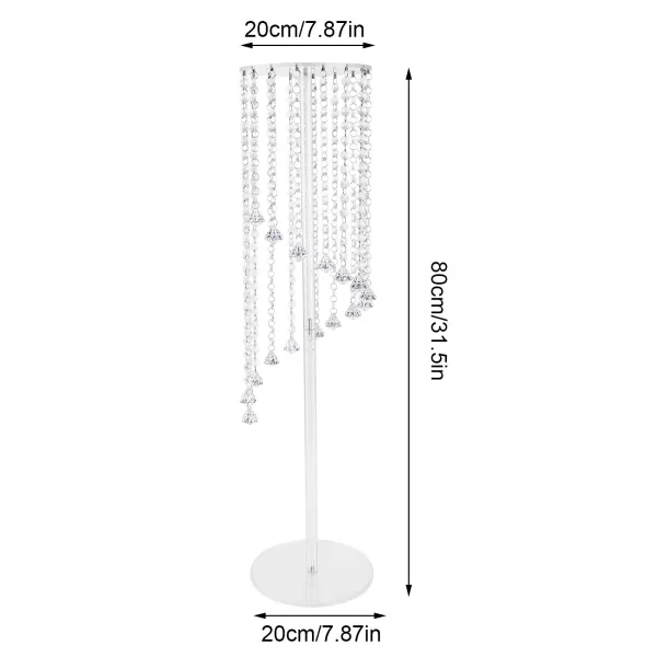 Clear Acrylic Tall Vases for Centerpieces - 10 Pcs Acrylic Column Flower Stand with Chandelier Crystals Clear Acrylic Tall Vases for Centerpieces - 10 Pcs Acrylic Column Flower Stand with Chandelier Crystals