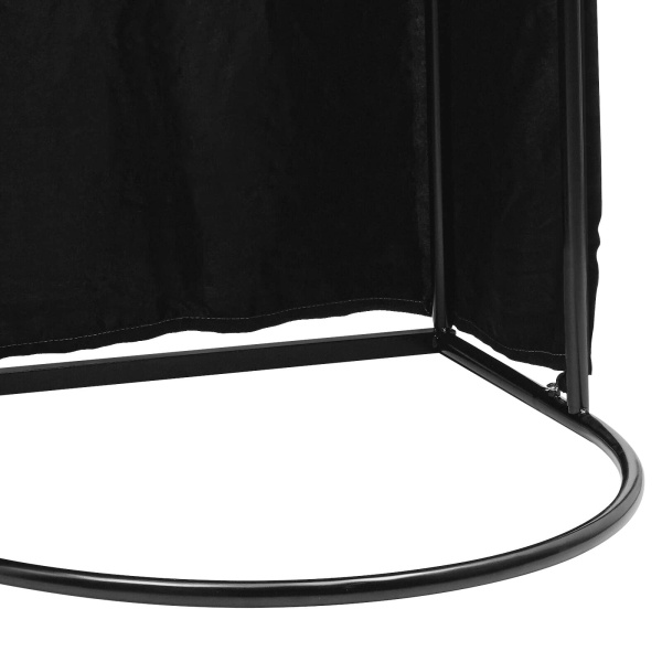 Fitting Room, Fitting Room with Shading Curtain, Modern Clothing Store Fitting Room（Black）