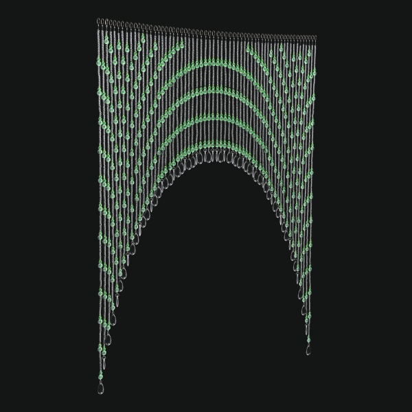 60 Pcs Crystal Hanging Door Beads Curtain, Room Bead Partition