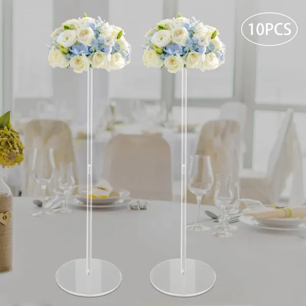 Wedding Vases Centerpieces for Tables - 10pcs 23.6/31.5 inch Tall Acrylic Flower Vase Flowers Stand for Party Tables Decorations