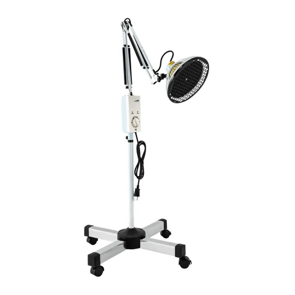 Heat Lamp, Far Infrared Mineral Heat Lamp, 250W Infrared Light Therapy, Pain Relief Device for