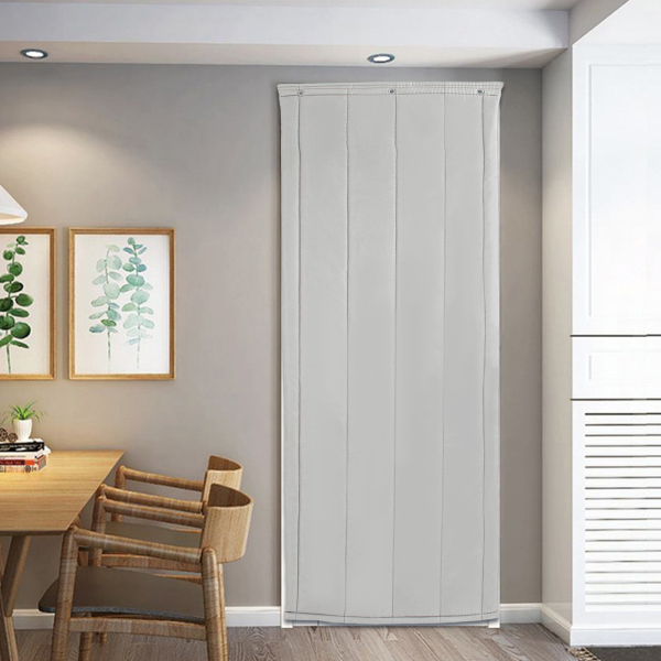 Insulated door curtains, winter door screens, soundproof blankets, privacy curtains (grey)