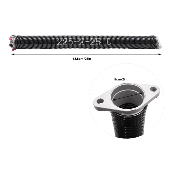 Pair Of 1.75″ Garage Door Torsion Springs Set With Non-Slip