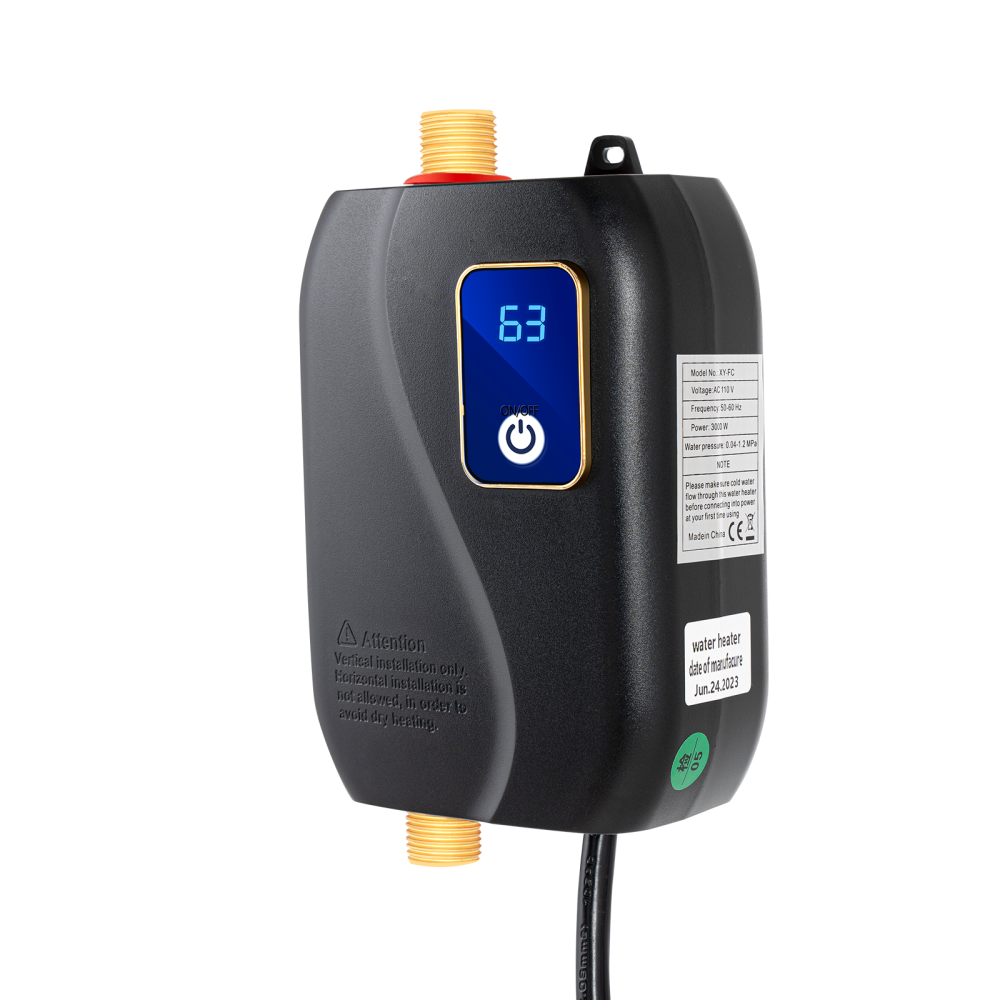Tankless Water Heater – 110V 3000W – Electric, On Demand Hot Water