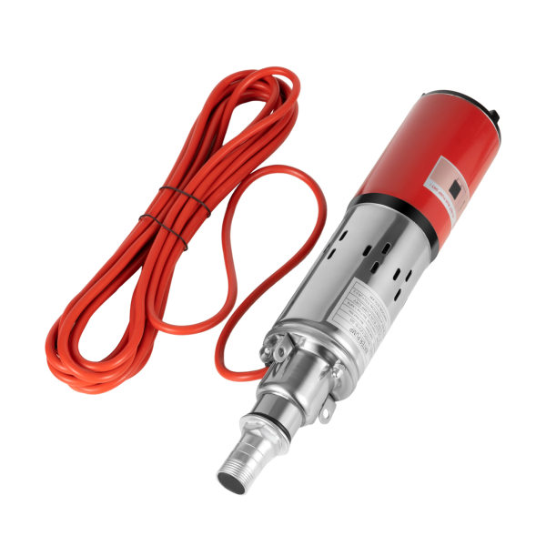 Submersible Pump, 12 Volt DC Deep Well Screw Pump Solar Well Water Pump 59FT-91FT Lift, 4800 RPM (USA Stock)