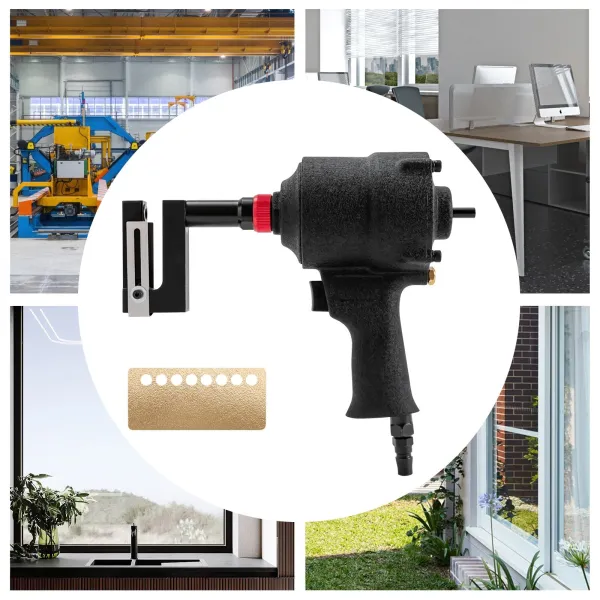 8mm Pneumatic Hole Puncher Air Metal Hole Punch Tool Industrial Sheet Metal Punching Gun Heavy Duty Metal Hole Flange Opener