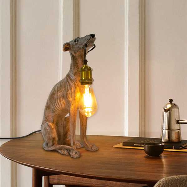 Table Lamp, Modern Dog Desk Lamp, 40W Table Lamp, Bedside Lamp, for Living Room, Bedroom, Office(Black) Table Lamp, Modern Dog Desk Lamp, 40W Table Lamp, Bedside Lamp, for Living Room, Bedroom, Office(Black)