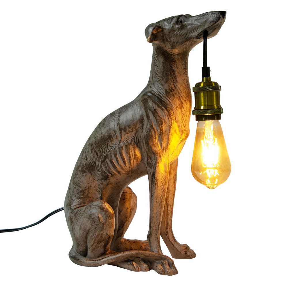 Table Lamp, Modern Dog Desk Lamp, 40W Table Lamp, Bedside Lamp, for Living Room, Bedroom, Office（Black）