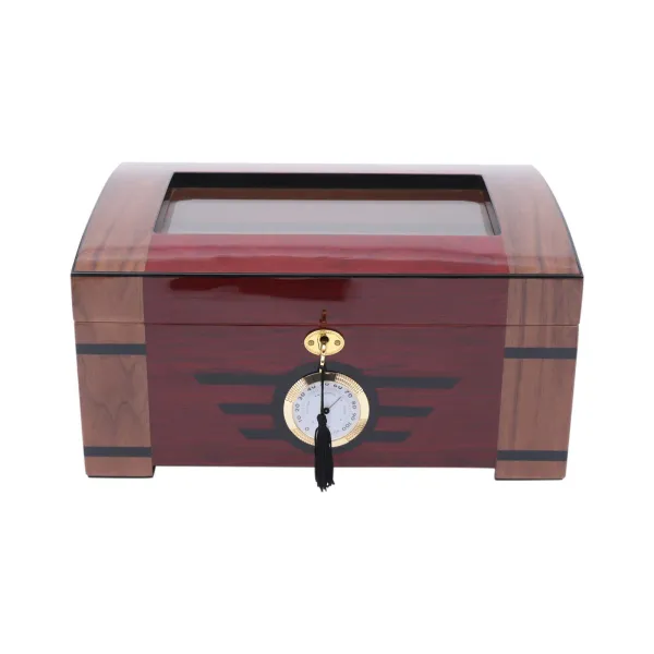 Cigar Humidor Cedar Lined Storage Box Spanish Cedar Tray Divider Holds 100 Cigar