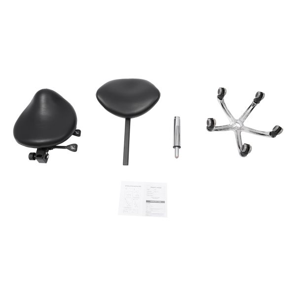 Saddle Stool, White Saddle Stool, Adjustable Saddle Stool for offices, hairdressers, beauty parlors, clinics - Black Saddle Stool, White Saddle Stool, Adjustable Saddle Stool for offices, hairdressers, beauty parlors, clinics - Black