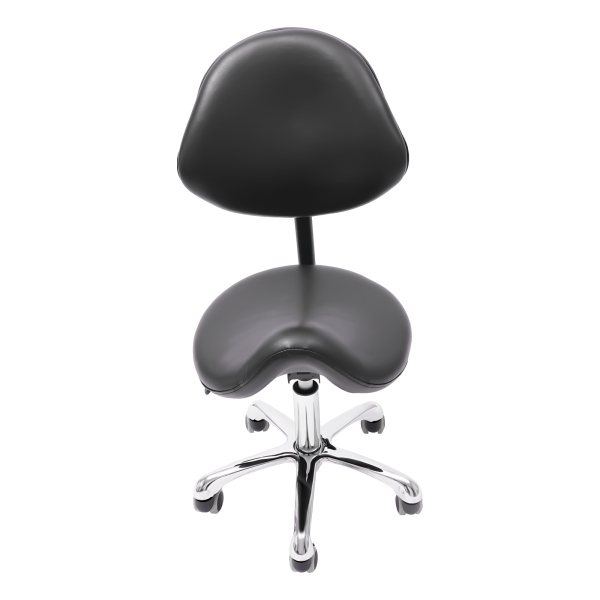 Saddle Stool, White Saddle Stool, Adjustable Saddle Stool for offices, hairdressers, beauty parlors, clinics - Black Saddle Stool, White Saddle Stool, Adjustable Saddle Stool for offices, hairdressers, beauty parlors, clinics - Black