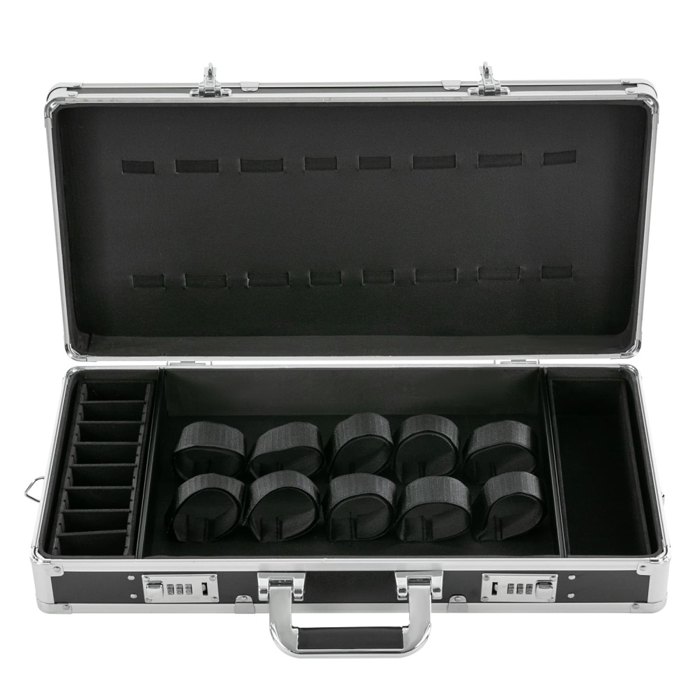 Beauty Salon Barber Case, Hair Stylist Tool Kits Organizer, Barber Travel Carry Case（Silver）