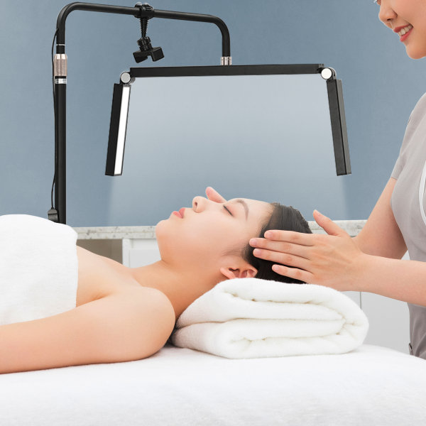 Lash Light for Eyelash Extensions, Cool/Warm/Neutral Lighting Half Moon Light with Phone Holder