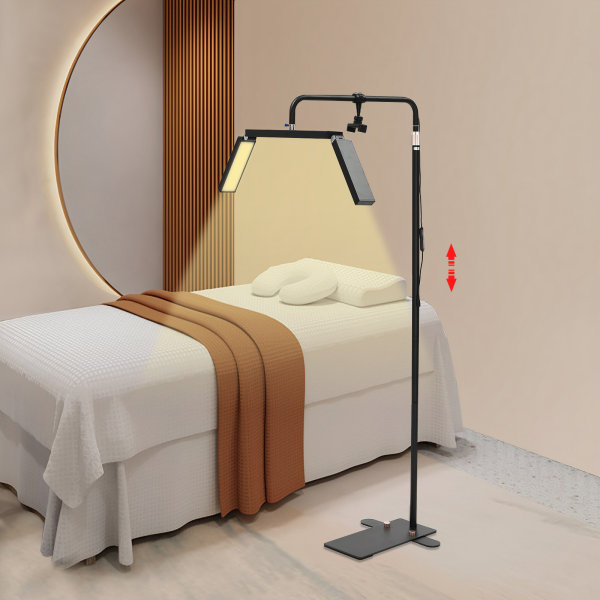 Lash Light for Eyelash Extensions, Cool/Warm/Neutral Lighting Half Moon Light with Phone Holder