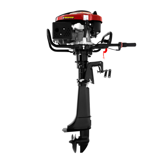 HANGKAI Outboard Motor, 4-Stroke 7HP Superior Fishing Boat Engine 173cc Air Cooling Tiller Control