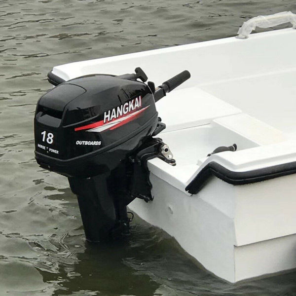 HANGKAI 18HP 2-Stroke Outboard Motor Engine Fishing Boat Motor Air Cooling System Durable Cast Aluminum Construction