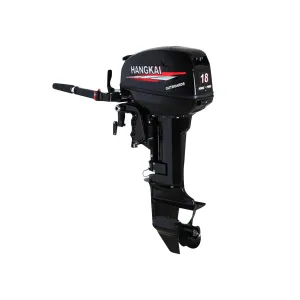 HANGKAI 18HP 2-Stroke Outboard Motor Engine Fishing Boat Motor Air Cooling System Durable Cast Aluminum Construction