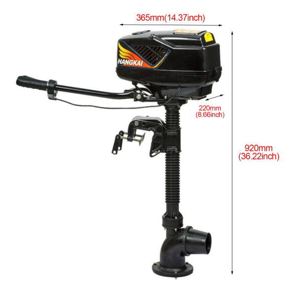 HANGKAI Heavy Duty Outboard Boat Motor 1000W Brushless Electric Boat Accelerated Starting Outboard Motor 
