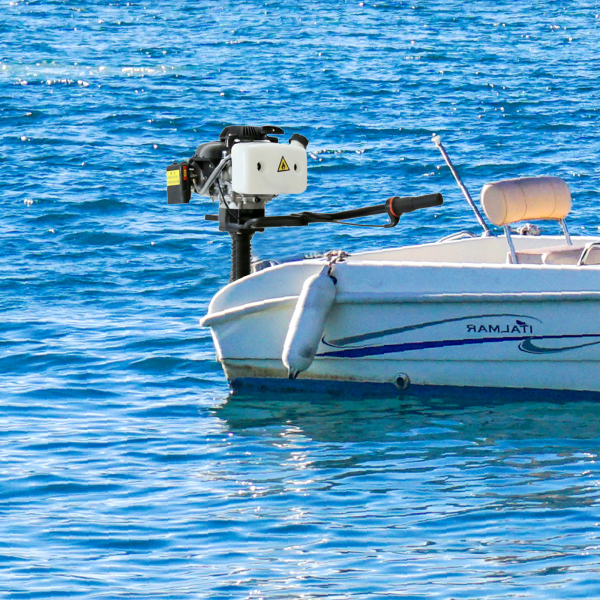 4HP 4-Stroke Outboard Motor, Air Cooling System, Jet Pump Boat Engine for Inflatable Fishing Boat