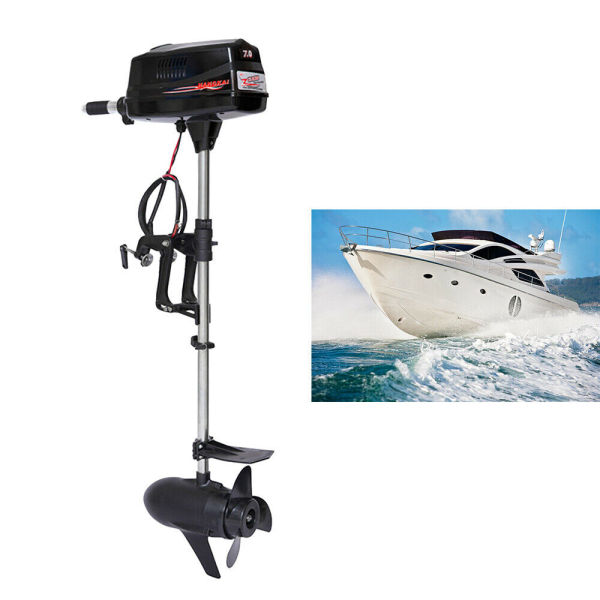 HANGKAI Outboard Motor Brushless Fishing Boat Engine Heavy Duty Electric Tiller Control 48V 1.8kW for Aquaculture Outdoor Adventure