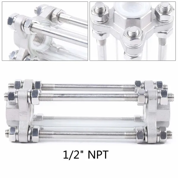 1/2" Sanitary Sight Glass Stainless Steel 304 in-Line Sight Glass with Clamp End 1/2" Sanitary Sight Glass Stainless Steel 304 in-Line Sight Glass with Clamp End