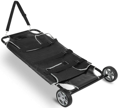 CNCEST Pet Trolley Veterinary Transport Stretcher with 2 Wheels