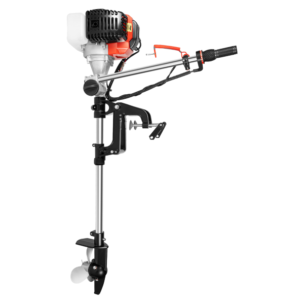 Trolling Outboard Motor,2.3HP 2-Stroke 52CC Gas-Powered Outboard Motor, Short Shaft