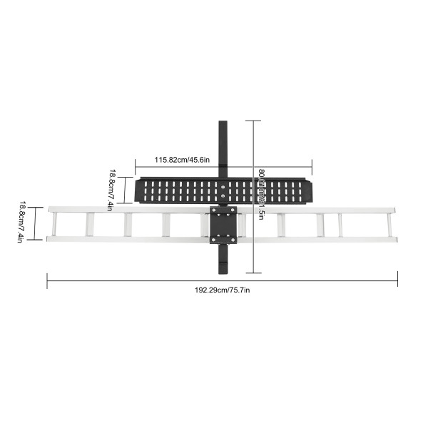 Aluminum Motorcycle Carrier, Motorcycle Hitch Carrier, 450LBS Capacity Hitch-Mounted Motorcycle Trailer Aluminum Motorcycle Carrier, Motorcycle Hitch Carrier, 450LBS Capacity Hitch-Mounted Motorcycle Trailer