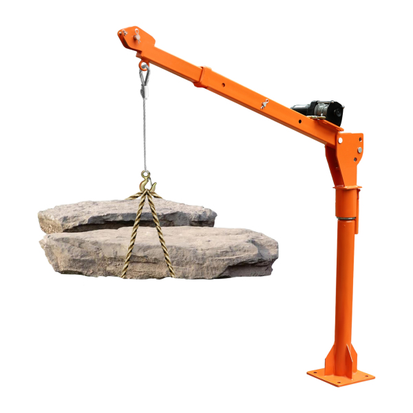 1100 LB Truck-Mounted Crane Hoist, Truck-Mounted Crane with 12V Electric Winch, Pickup Truck Jib Cranes