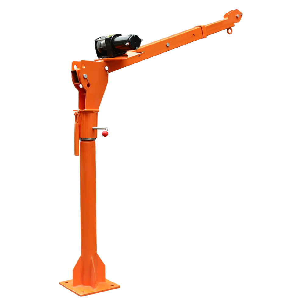 1100 LB Truck-Mounted Crane Hoist, Truck-Mounted Crane with 12V Electric Winch, Pickup Truck Jib Cranes