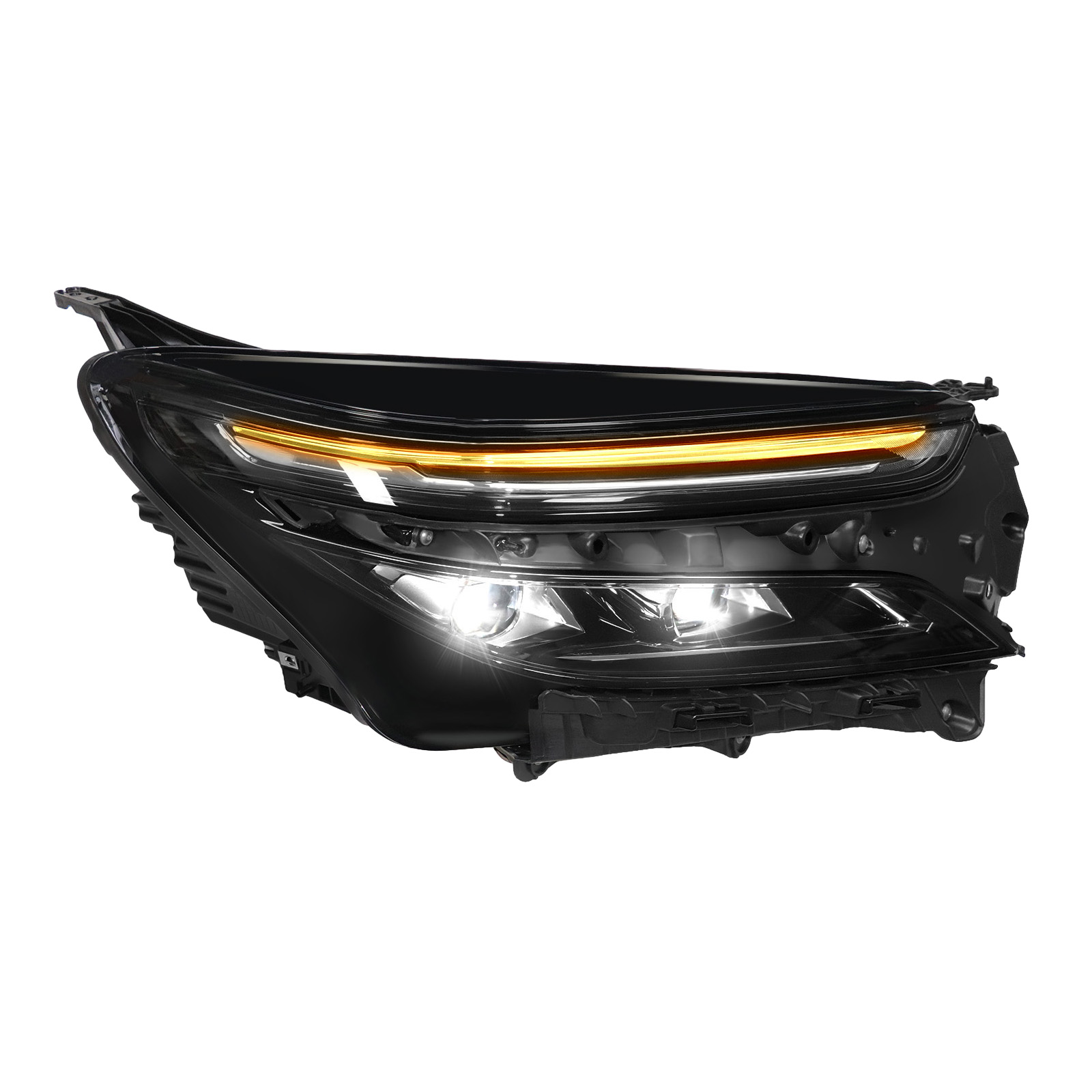 thumbnail image 2 of Driver Side LED Reflector Headlight For 2022-2024 Chevy Equinox – Chrome Housing, Clear Lens, Halogen Signal 2 of 5