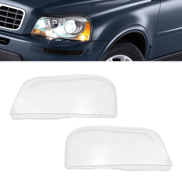 A Pair Front Headlight Lens Right and Left Cover Headlight Lampshade Headlight Cover for 2006-2014 Volvo Xc90 2.5L3.2L