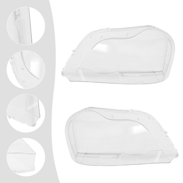 A Pair Front Headlight Lens Right and Left Cover Headlight Lampshade Headlight Cover for 2006-2014 Volvo Xc90 2.5L3.2L