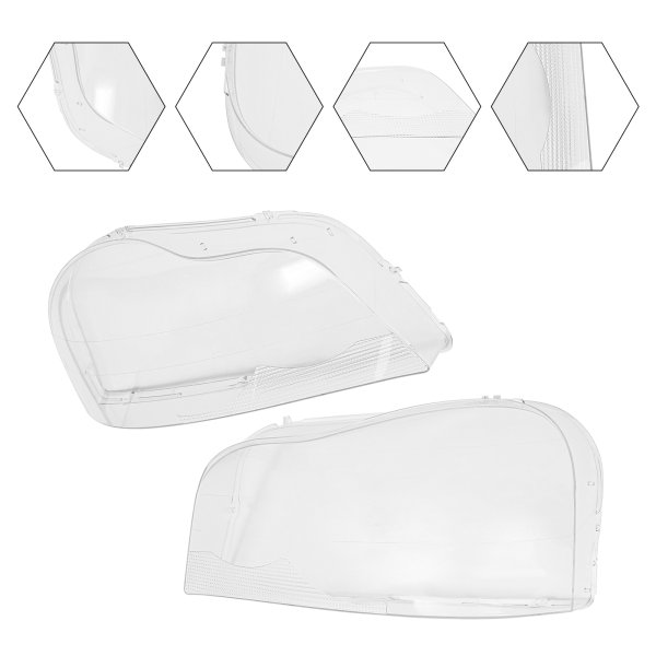 A Pair Front Headlight Lens Right and Left Cover Headlight Lampshade Headlight Cover for 2006-2014 Volvo Xc90 2.5L3.2L
