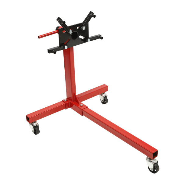 Carbon Steel Rotating Engine Stand with 360 Degree Rotating Head: 3/8 Ton (750 lb) Capacity, Red Carbon Steel Rotating Engine Stand with 360 Degree Rotating Head: 3/8 Ton (750 lb) Capacity, Red