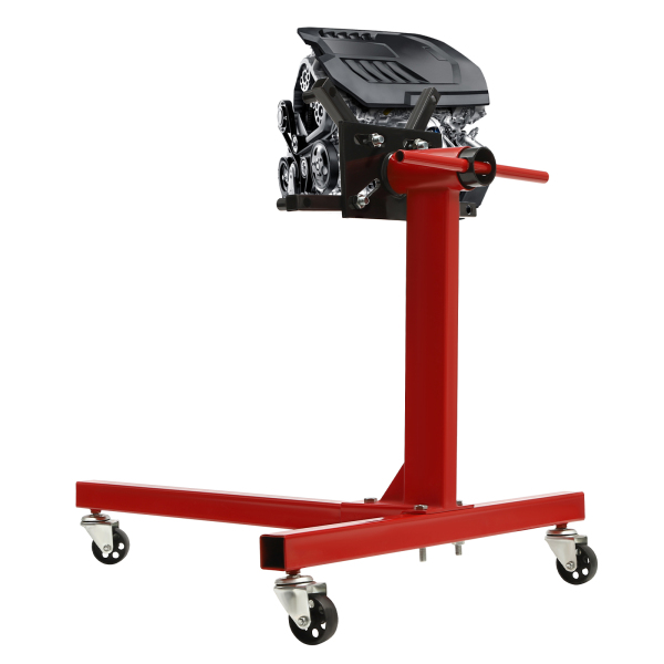 Carbon Steel Rotating Engine Stand with 360 Degree Rotating Head: 3/8 Ton (750 lb) Capacity, Red Carbon Steel Rotating Engine Stand with 360 Degree Rotating Head: 3/8 Ton (750 lb) Capacity, Red