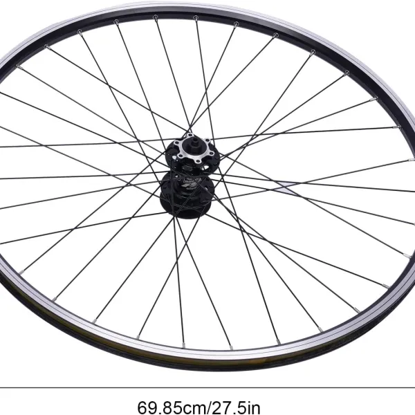 Mountain Bike Wheelset 27.5Inch Quick Release Front Rear Bike Wheels, Fit Cassette Bicycle Wheelset Black Hub Mountain Bike Wheelset 27.5Inch Quick Release Front Rear Bike Wheels, Fit Cassette Bicycle Wheelset Black Hub