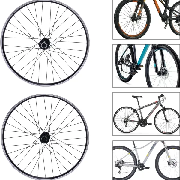 Mountain Bike Wheelset 27.5Inch Quick Release Front Rear Bike Wheels, Fit Cassette Bicycle Wheelset Black Hub