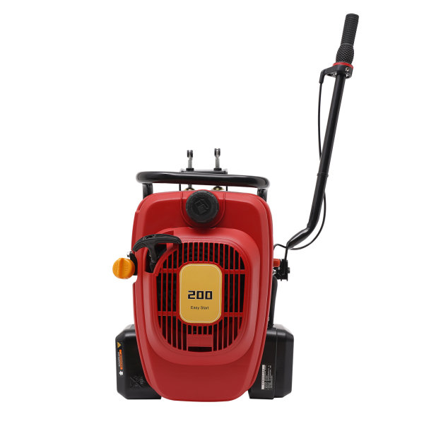 HangKai 4-Stroke 3.5kw 3600rpm Outboard Motor, Boat Engine Air-cooled 200cc Red and Black