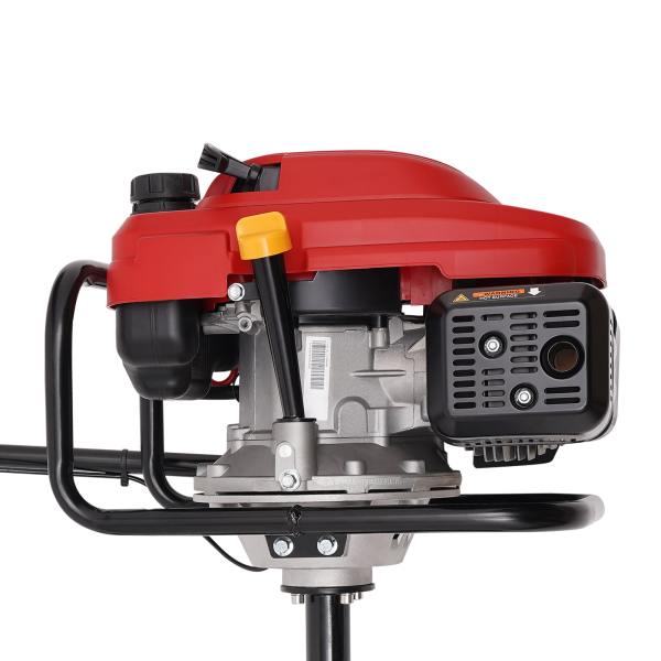HangKai 4-Stroke 3.5kw 3600rpm Outboard Motor, Boat Engine Air-cooled 200cc Red and Black