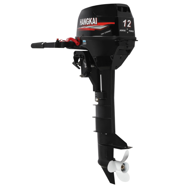 2 Stroke 12 HP Outboard Motor 169CC Heavy Duty Fishing Boat Engine Marine Engine with CDI Ignition System Water Cooling System