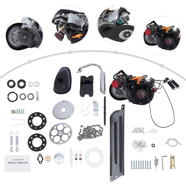 100CC Motorized Bicycle Kit Bike Engine Kit Single Cylinder 4-Stroke Gas Petrol Motorized Bike Engine Scooter