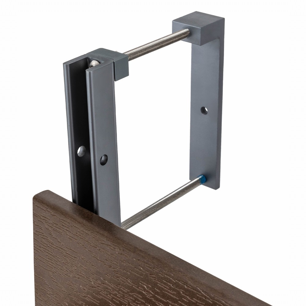 Balcony Table for Railings, Balcony Railing Hanging Table Folding Balcony Table Hanging Adjustable Deck Table for Patio, Garden (Brown, 80*37cm)