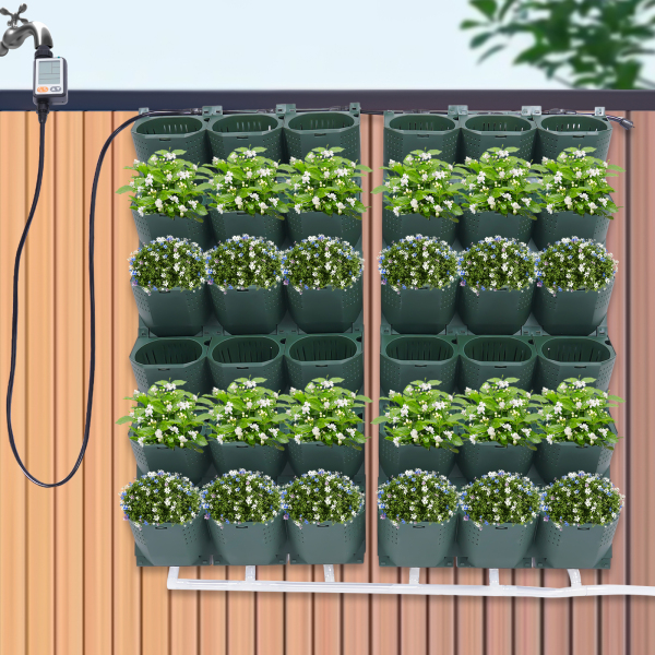 Garden Growing System Planters Self-Watering System Wall Mounted Vertical Garden Planter Used to Grow Veggies Fruits Herbs Flowers Garden Growing System Planters Self-Watering System Wall Mounted Vertical Garden Planter Used to Grow Veggies Fruits Herbs Flowers