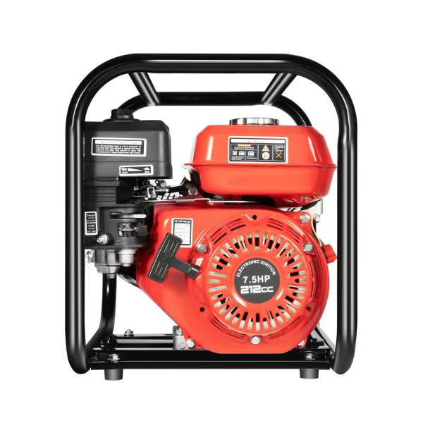 Gasoline Engine Water Pump, 2-inch Gas Powered Trash Water Transfer Pump with 24.61ft Hose for Irrigation Pool